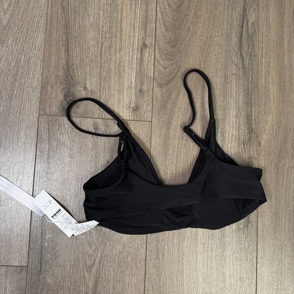 J.Crew Classic Sculpt Lana Bikini Top SZ S Black V-Neck Removable Pad Adjustable - Picture 5 of 8